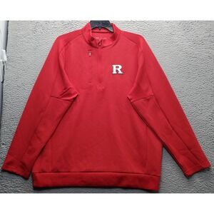 NCAA Rutgers Scarlet Knights Antigua Basketball Jacket Mens 2XL Red Quarter Zip